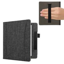 Étui à rabat textile pour